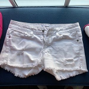 PAIGE white jean shorts